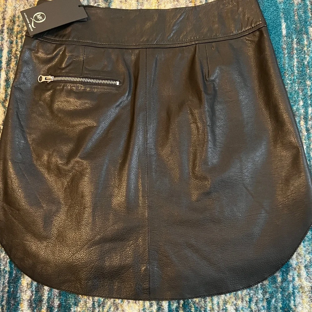 Alexander McQueen Leather Zip Biker Skirt - Picture 7 of 10